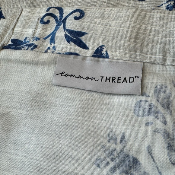 NWOT Common Thread grey and blue shower curtain. - Picture 3 of 4